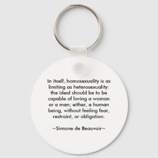 Simone de Beauvoir quote Keychain