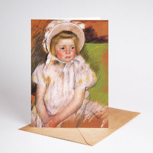 Simone in a White Bonnet Mary Cassatt Card