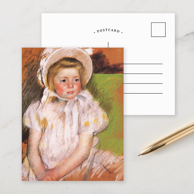 Simone in a White Bonnet | Mary Cassatt Postcard (Creator Uploaded)
