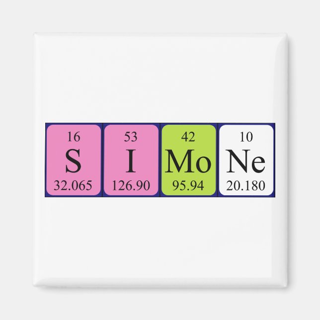 Simone periodic table name magnet (Front)