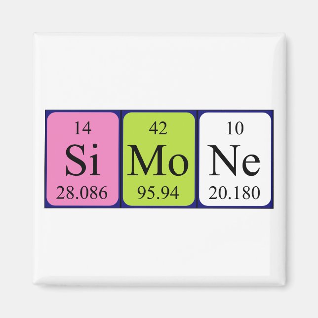 Simone periodic table name magnet (Front)