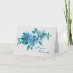 Simpatia Floral Azul - Carte de Sympathie espagnol