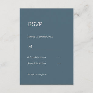 Simpel elegant Einladung Antwortkarte RSVP Enclosure Card