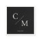 Simpel Elegant Monogramm Black