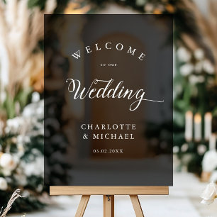 Simpel, Elegant Wedding Acrylic Sign
