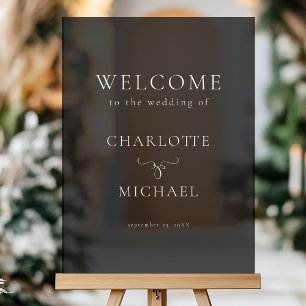 SIMPEL, ELEGANT, "WELCOME" WEDDING ACRYLIC SIGN