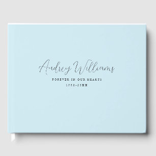 Simpel, Handwriting, Blue Guest Book