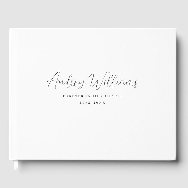 Simpel, Handwriting, White Guest Book (Front)