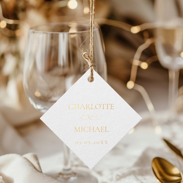 Simpel, minimal foil  favour tags (Creator Uploaded)