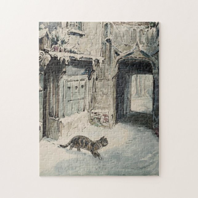 Simpkin the Cat Goes Out (by Beatrix Potter) Jigsaw Puzzle (Vertical)