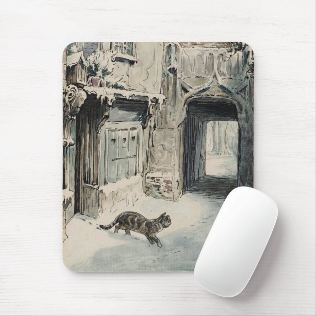 Simpkin the Cat Goes Out (by Beatrix Potter) Mouse Pad (With Mouse)