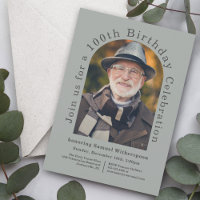 Simple 100th Birthday Party with 2 Photos