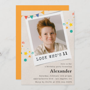 Simple 11th birthday invitations Boy Photo