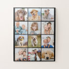 Simple 12 Photo Collage Custom Family Friends Pets