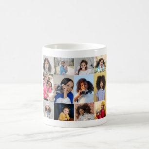 Simple 12 Photo Collage Gift Coffee Mug