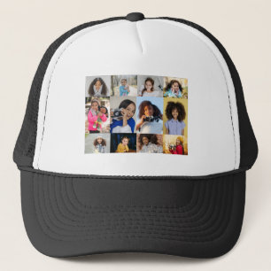 Simple 12 Photo Collage Gift Trucker Hat