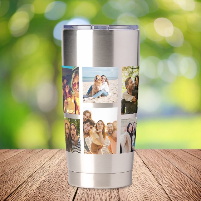 Simple 12 Photo Collage Insulated Tumbler (Creator Uploaded)