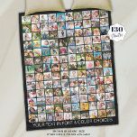 Simple 130 Square Photo Collage Personalized Fleece Blanket<br><div class="desc">Making your own photo memory keepsake blanket is a great way to cherish and treasure special memories. Create your own utilizing this easy-to-upload photo collage template with 130 square pictures and personalized with your custom text. Make as a gift for family members or friends commemorating a special occasion like a...</div>