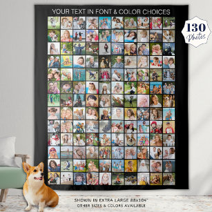 Simple 130 Square Photo Collage Personalized Tapestry