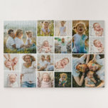 Simple 16-Photo Collage Jigsaw Puzzle<br><div class="desc">Add 16 photos from Instagram,  your computer or your phone to this modern personalized photo collage puzzle. If you need any help customizing this,  please message me using the button below and I'll be happy to help.</div>