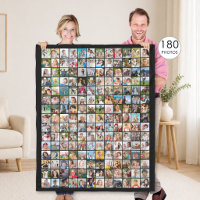 Simple 180 Square Photo Collage Custom Colour