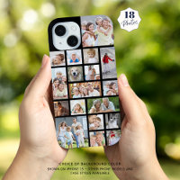 Simple 18 Photo Collage Custom Colour