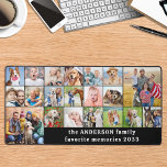 Simple 18 Photo Collage Custom Family Personalized Desk Mat<br><div class="desc">This desk mat features a customizable photo collage perfect for showcasing your favourite pictures of family, pets, friends or grandparents. The modern and cute design is ideal for dog lovers, family, and friends, or anyone looking for a fun desk accessory. It's a great addition to any office space and can...</div>