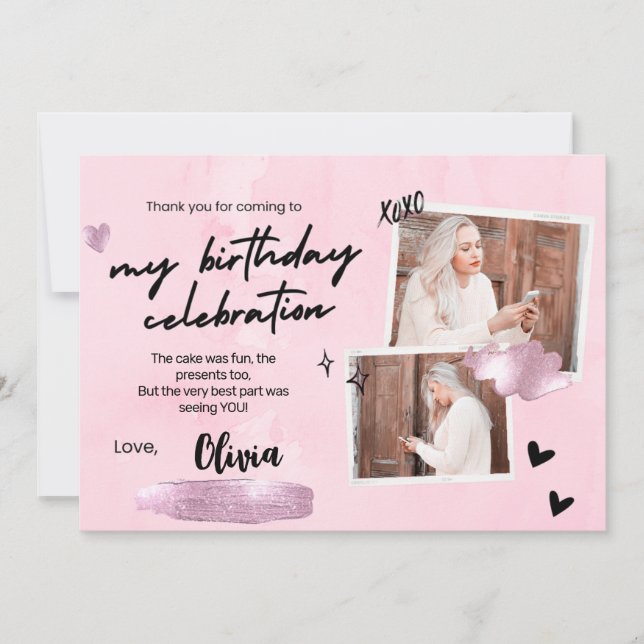 Simple 18ème anniversaire Carte de remerciements (Devant)