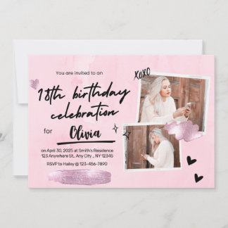Simple 18ème anniversaire Invitation de fête