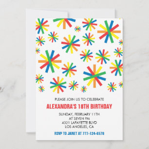 Simple 18th birthday invitations Confetti 