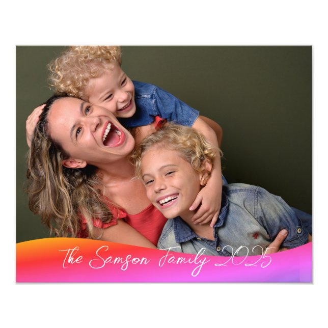 Simple 1 Photo Full Coverage - Script Text Overlay Print (Front)