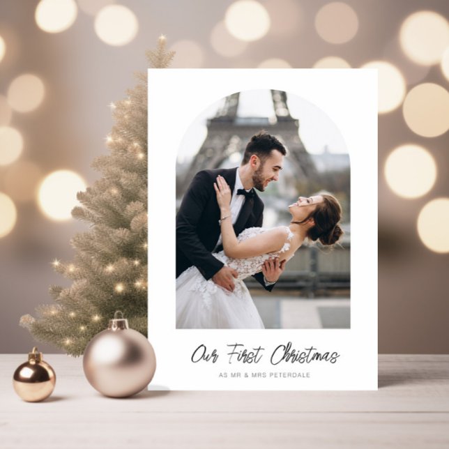 simple 1er Noël mariage faire-part (Créateur téléchargé)