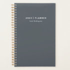 Simple 2023 Gris de Titane Hebdomadaire Mensuel No