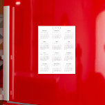 Simple 2025 Full Year Calendar Home Fridge Magnet Magnetic Dry Erase Sheet<br><div class="desc">Custom, elegant script typography, simple plain black and white, 2025 calendar, home room office fridge magnet magnetic sheet. Makes a great gift, for christmas, holidays, new years, and more, for your loved ones, employee, staff, peers, co-workers, family and friends. Great for home and office use, promotion, advertising, branding, marketing, corporate...</div>