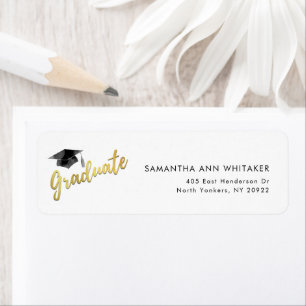 Simple 2025 Graduation Minimaliste Adresse de reto