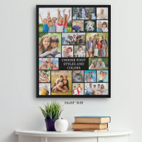 Simple 21 Photo Collage Personalized Custom Colour