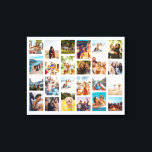 Simple 24 Photo Collage Canvas Print<br><div class="desc">Create your own personalized photo collage canvas print. Add 24 of your favourite pictures and custom colour background in this modern template design.</div>