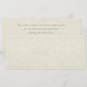Simple 2 Flat Card - Sympathy Thank You Cards