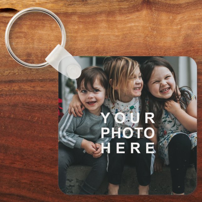 Simple 2-Photo Double-Sided Keychain (Front)