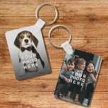 Simple 2-Photo Double-Sided Keychain<br><div class="desc">Add 2 of your own photos to this simple, modern double-sided key chain.</div>