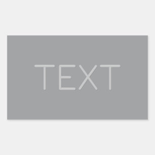Simple 3 Dimensional Looking Text   Gray Sticker