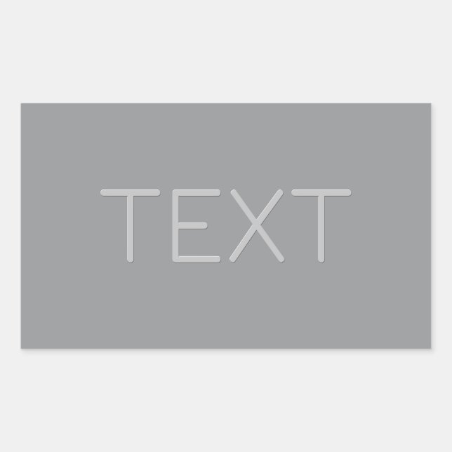 Simple 3 Dimensional Looking Text | Grey Sticker (Front)