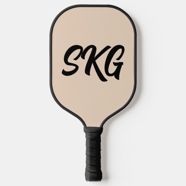 SIMPLE 3 LETTER MONOGRAM PICKLEBALL PADDLE (Front)