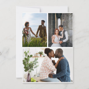 Simple 3 Photo Collage Holiday Card