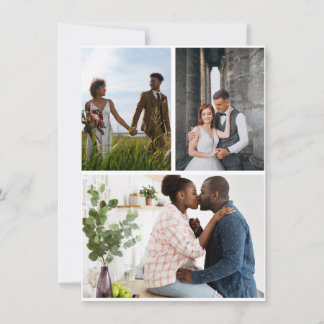 Simple 3 Photo Collage Holiday Card