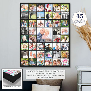 Simple 45 Photo Collage Custom Canvas Print