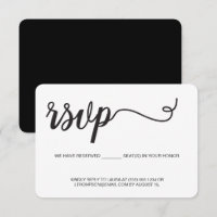 Simple 50th Birthday RSVP reserved seats