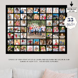 Simple 55 Photo Collage Custom Colour Poster<br><div class="desc">Create a photo memories poster print in your choice of colour utilizing this easy-to-upload photo collage template featuring 55 square pictures and your personalized text in your choice of font styles and colour on the centre image and choice of background colour. Make meaningful gifts and keepsakes for a family or...</div>