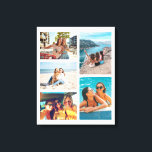 Simple 5 Photo Collage Canvas Print<br><div class="desc">Create your own custom photo collage canvas wall art. Add 5 of your favourite pictures and custom colour background in this modern template design.</div>