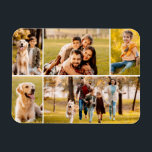 Simple 5 Photo Collage Magnet<br><div class="desc">Simple 5 Photo Collage Magnet. Create a fun photo magnet utilizing this easy-to-upload photo collage template with 5 pictures in various shapes and sizes, both horizontal and vertical, to accommodate a wide range of photographic subjects. You can personalize further with your custom text in EDIT. The design is duplicated on...</div>